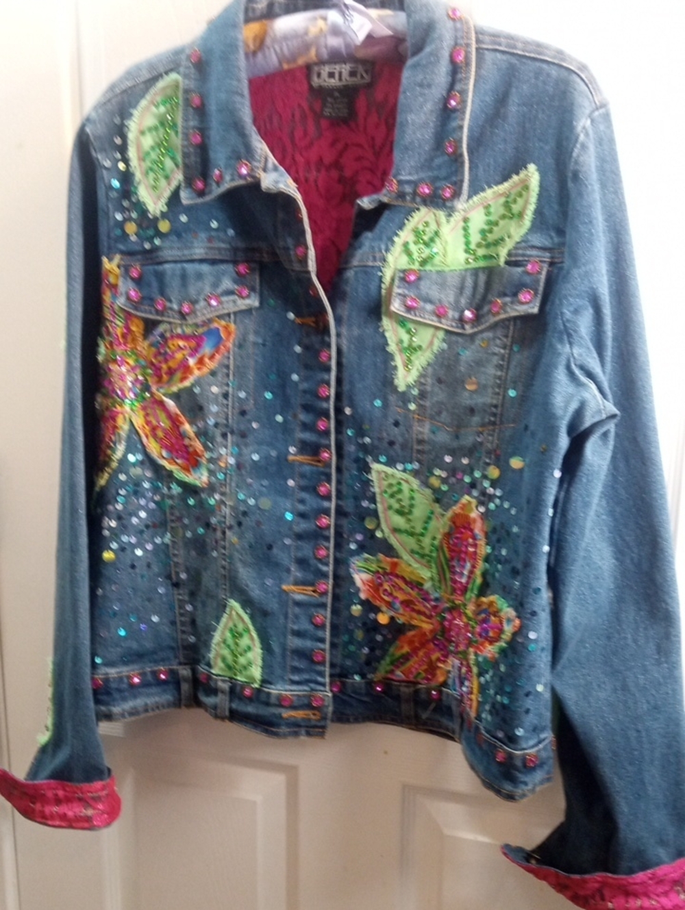 BEHEK by TAKAKO SAKON EMBELLISHED DENIM JACKET